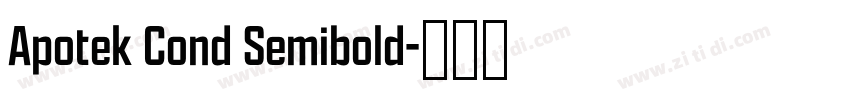 Apotek Cond Semibold字体转换